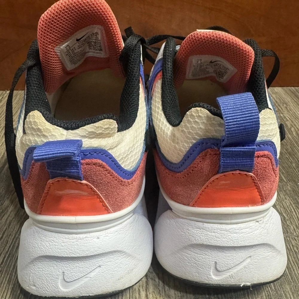 Nike Cream and Blue Sneakers with Chunky Design